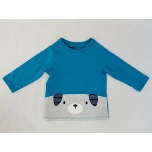 First Impressions baby Boys blue bear long sleeve Shirt 6-9 months
